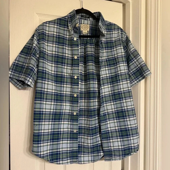 St Johns’s Bay Blue And Green Button Up Size S - Picture 1 of 5